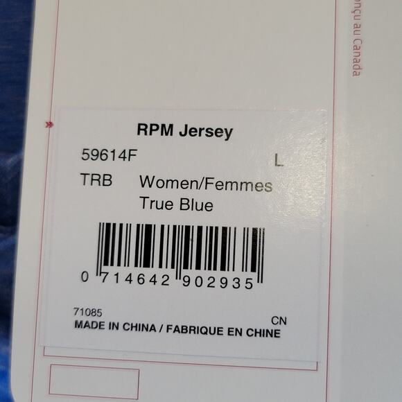 Sugoi Cycling Shirt RPM Jersey Womens Sz Large Blue Short Sleeve Semi-Fitted - Picture 8 of 13